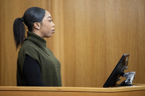 Woman giving evidence in court
