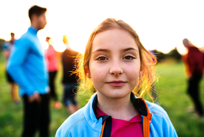 Photo of girl looking at camera