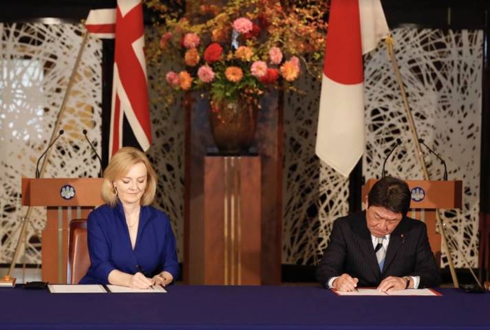 Liz Truss and Motegi