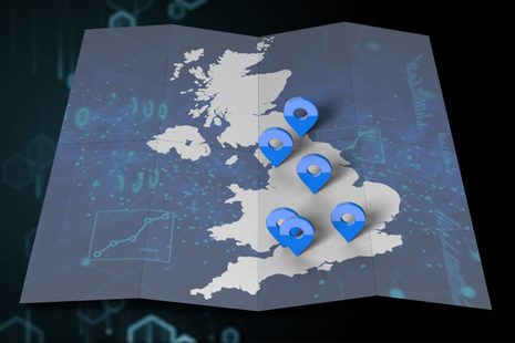 UK map showing where research centres will be