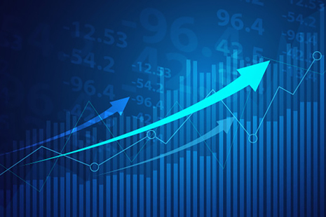 Statistical graph showing an upward trend