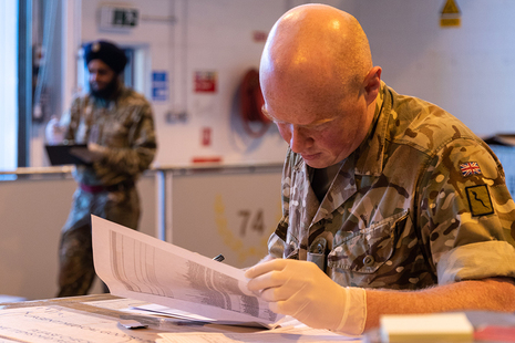 Armed Forces are supporting civil authorities in a range of roles including planning and logistics. MOD Crown Copyright.