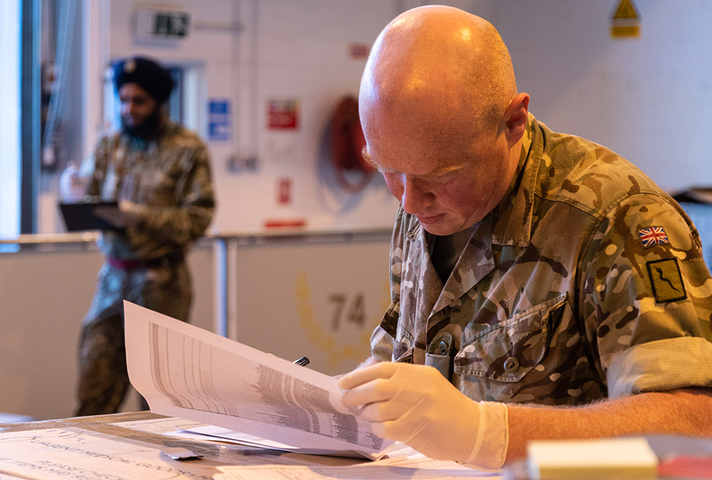 Armed Forces are supporting civil authorities in a range of roles including planning and logistics. MOD Crown Copyright.