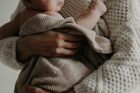 Mother holding a baby