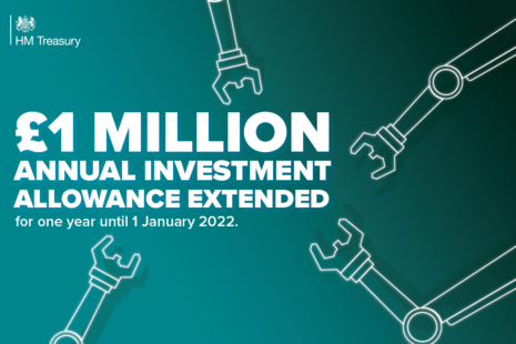 Government extends £1 million tax break to stimulate investment in UK manufacturing