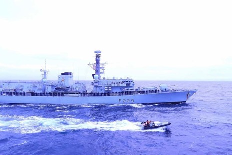 HMS Lancaster sails in the High North