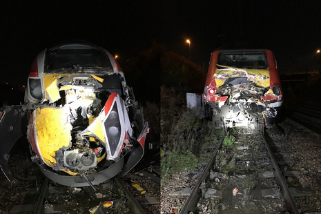 The class 800 train (left) and HST set (right) involved in the accident (images courtesy of Network Rail)