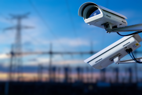 An image of two CCTV cameras in the countryside