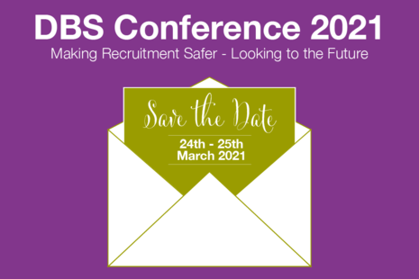 Decorative image that reads 'DBS Conference 2021, save the date'