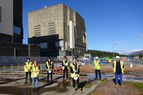 Some of the new apprentices at Trawsfynydd Site.