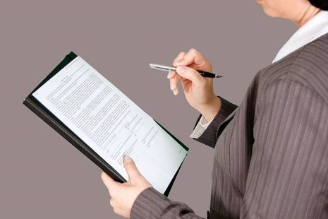 Person with clipboard