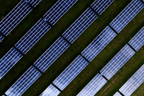 Rows of solar panels