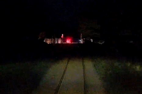 Forward facing CCTV image from the train as it approached the crossing (courtesy of Greater Anglia)