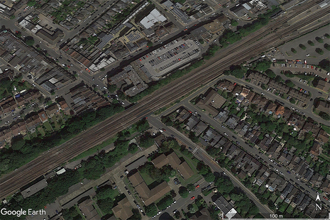 Aerial view of the area