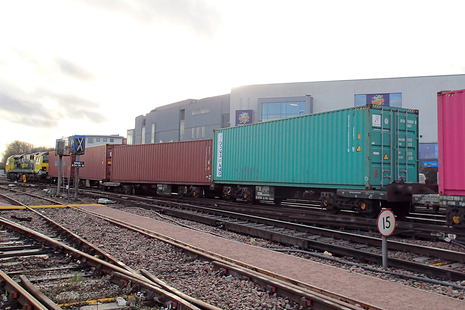 The derailed wagons