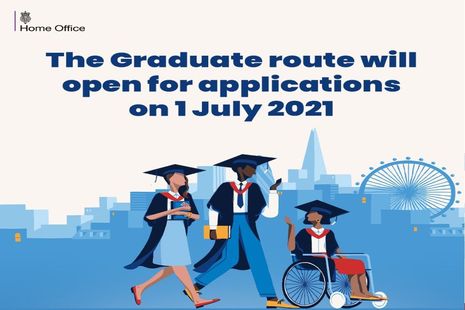 Graduate route to open to international students on 1 July 2021