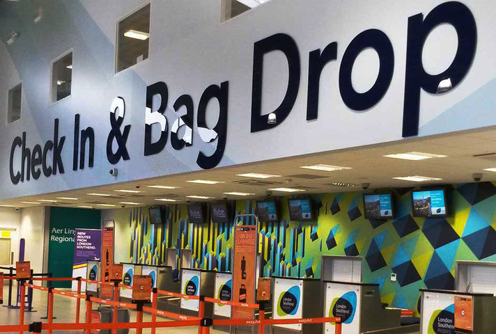 Check-in and bag drop at London Southend Airport