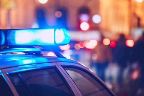 Police emergency lights.
