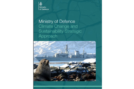Front image of the Ministry of Defence Climate Change and Sustainability Strategic Approach.