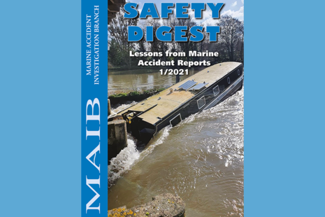 Front cover of MAIB Safety Digest 1/2021