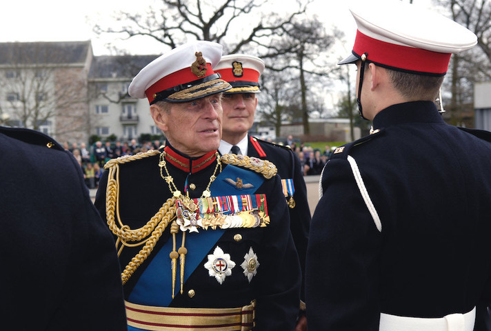 HRH Prince Phillip, the Duke of Edinburgh was attending the 970 Kings Squad Passing Out parade
