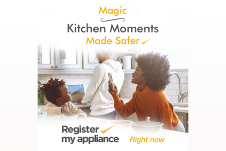 Image of family in kitchen