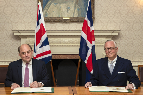 Defence Secretary Ben Wallace and Iceland’s Ambassador to the UK Sturla Sigurjónsson