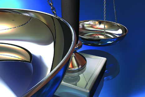 A set of weighing scales.