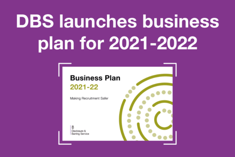 Decorative graphic that reads 'DBS launches business plan for 2021-2022'.