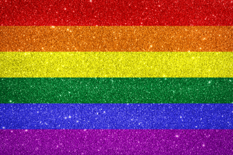 Pride glitter rainbow flag