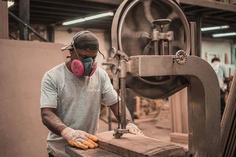 Man working with machinery