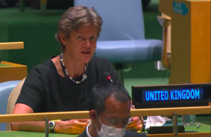 Ambassador Barbara Woodward at the General Assembly