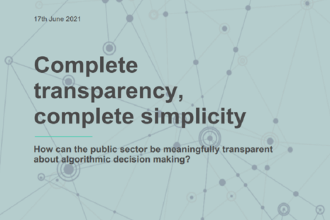 Title card of CDEI report