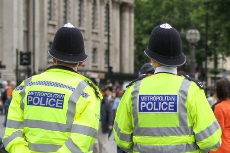 Two Metropolitan Police officers on patrol