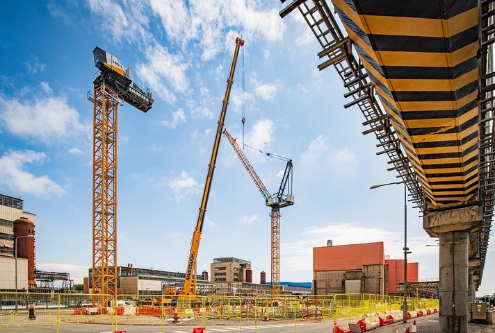 The Sellafield SIXEP Continuity Plant site taking shape with 3 new tower cranes being erected.
