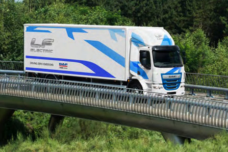 Leyland DAF LF electric truck.