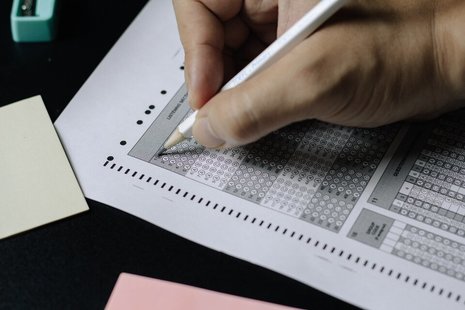 Marking a multiple choice examination paper