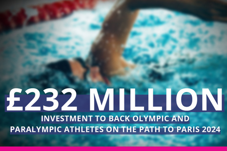 Headline for £232 million Olympic and Paralympic investment