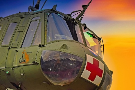 Image showing front of emergency helicopter