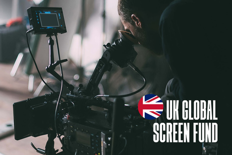 UK Global Screen Fund branded image of cameraman