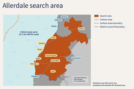 Allerdale search area map
