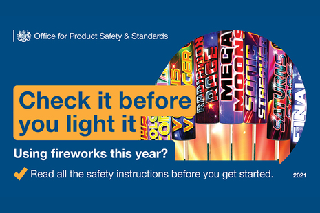 Fireworks and message to read all safety instructions before you get started.