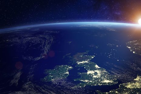 Satellite view of UK