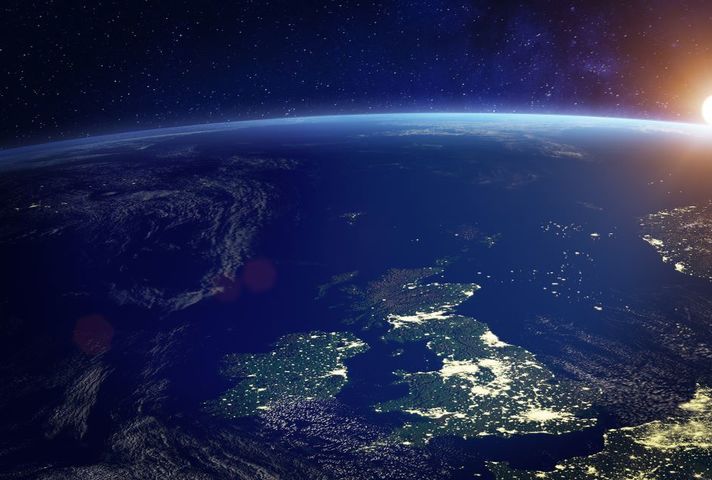 Satellite view of UK