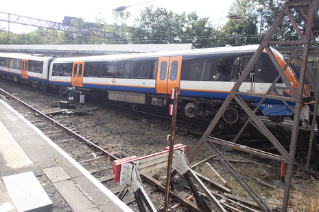 The train after the collision