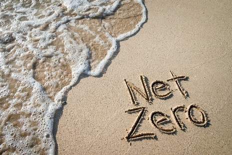 Net Zero Written in Sand