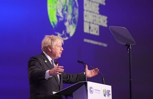 Премьер-министр Борис Джонсон на COP26