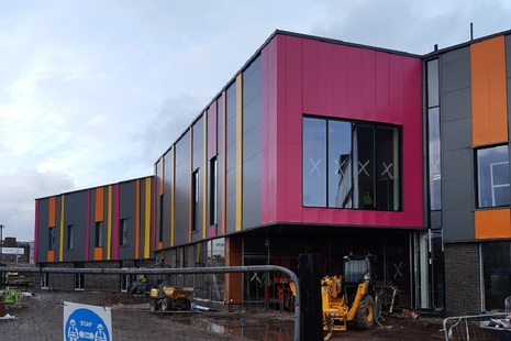 The front entrance of the new Warrington Youth Zone.