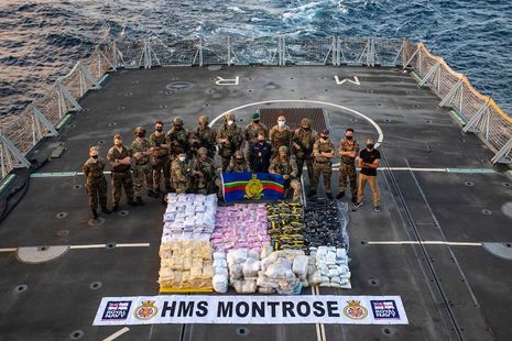 Teams from HMS Montrose  