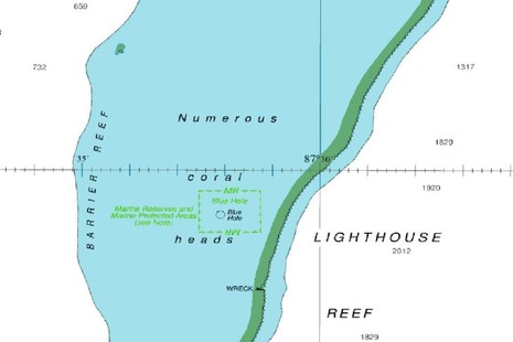 Lighthouse reef chart